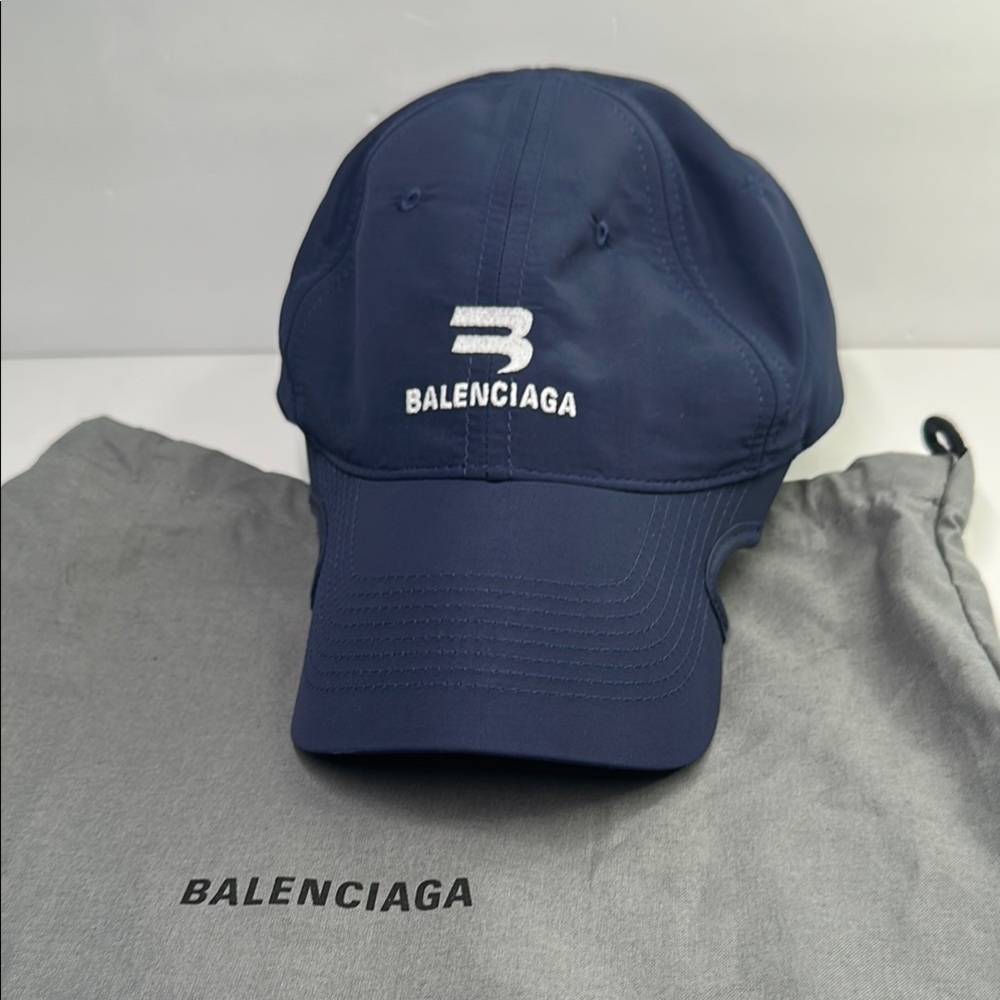 Balenciaga Dark Blue Logo Cap